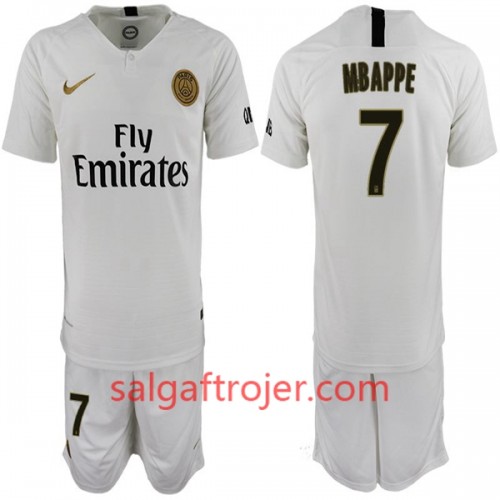 Paris Saint-Germain Fodboldtrøjer Mbappe 7 Børn Udebanesæt 2018/19 Kort ærmer Paris Saint-Germain Fodboldtrøjer Mbappe 7 Børn Udebanesæt 2018/19 Kort ærmer
